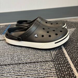 Crocs Crocband II Clogs Mens Size 12 Slip On Rubber Comfort black white